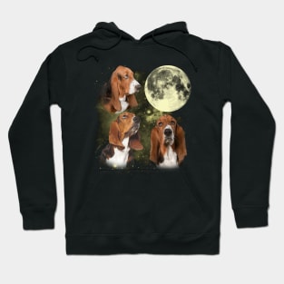 Basset Hounds The Moon Classic Dog Breed Hoodie